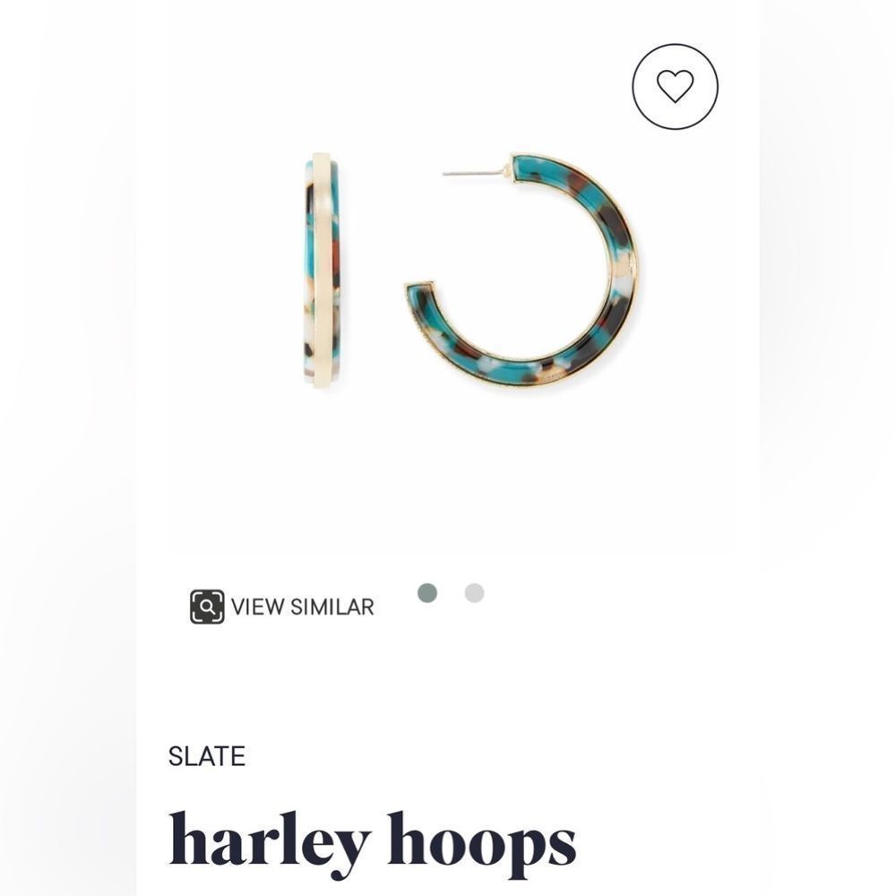 NWOT Slate Harley Hoops multi colored perfect condition